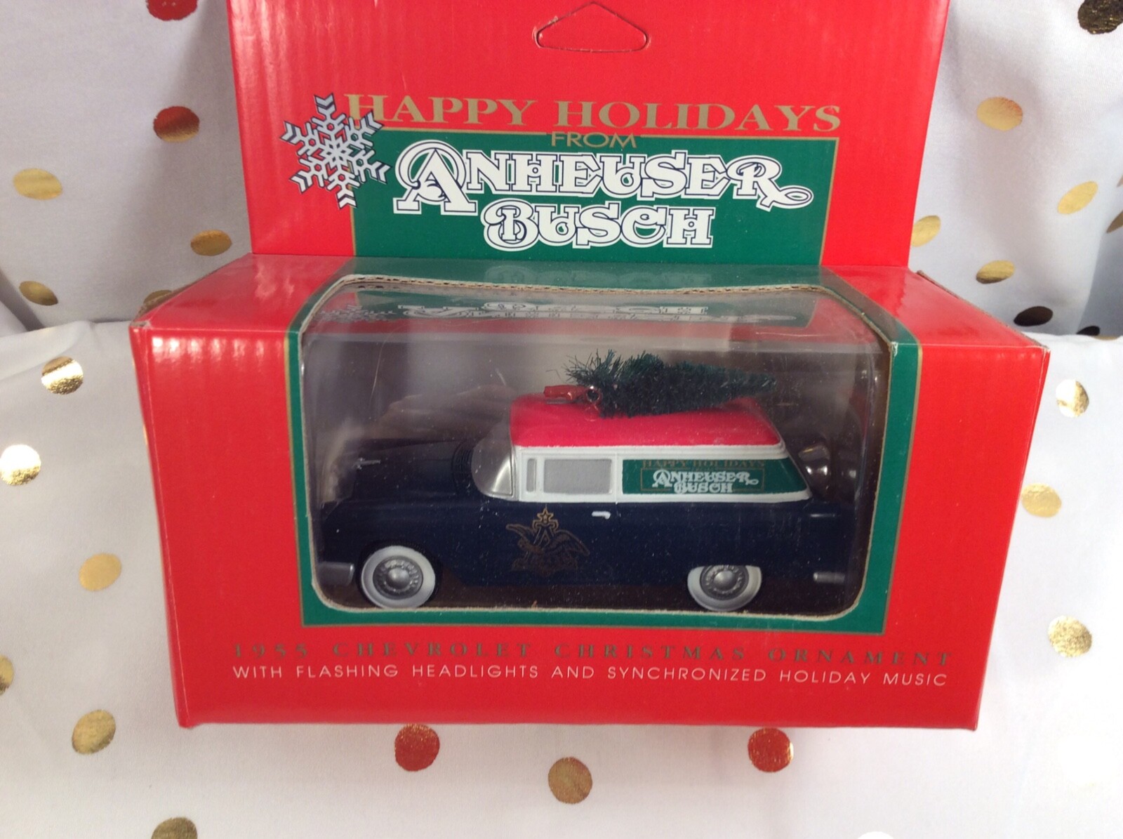 Anheuser Busch 1955 Chevrolet Christmas Ornament - New in Box
