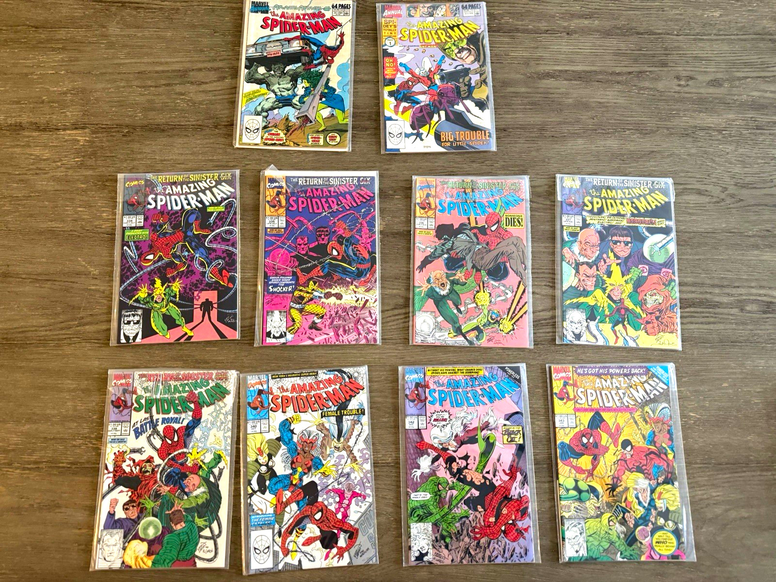 Marvel The Amazing Spider-Man Lot — #334-338, 340, 342 + Annuals
