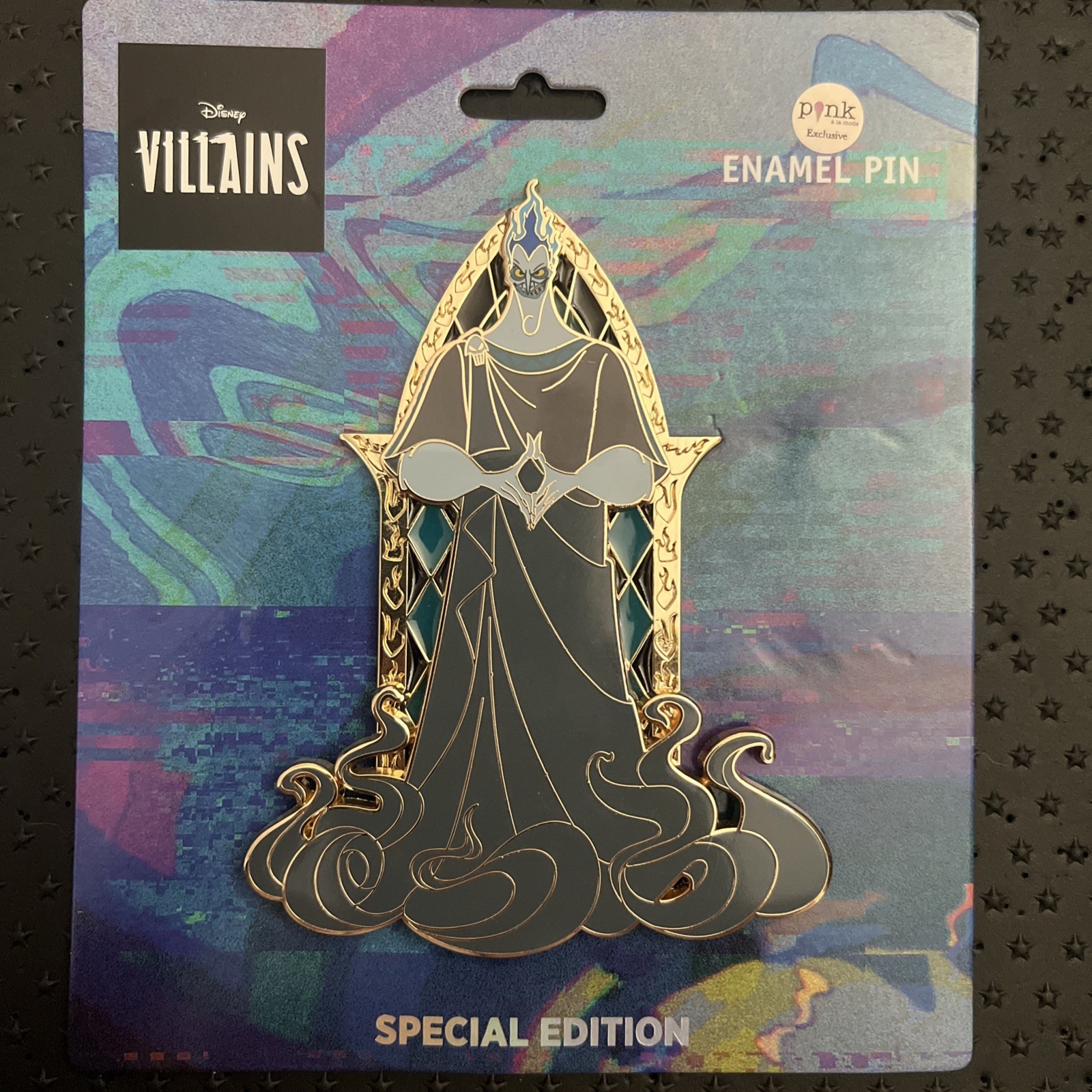 PALM Disney Stained Glass JUMBO Enchanted Reflections Hades LE 150 Pin
