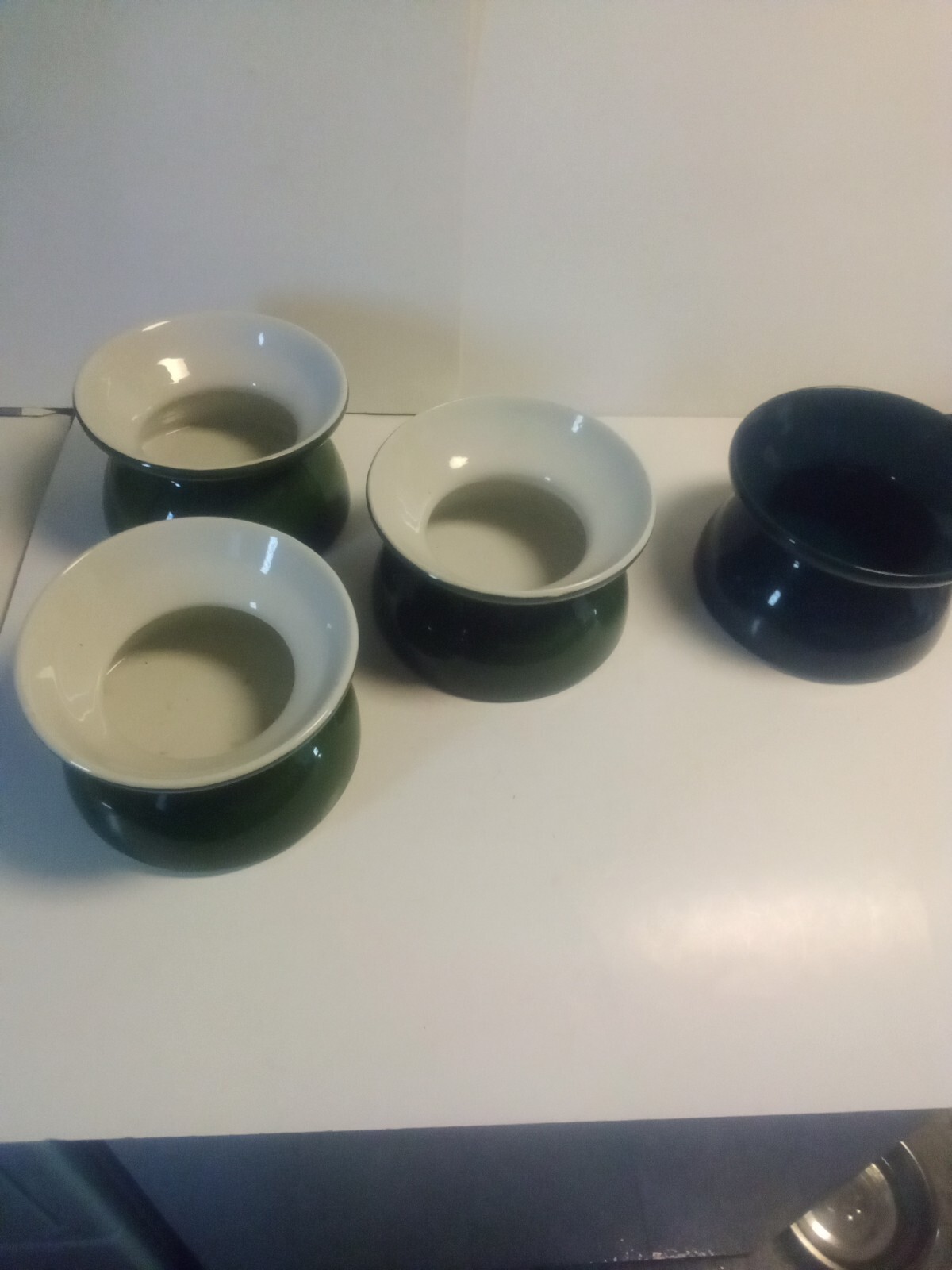 Vintage Halls Ceramic Cuspidors Lot of 4, Spittoons, Nice Shape, LOOK