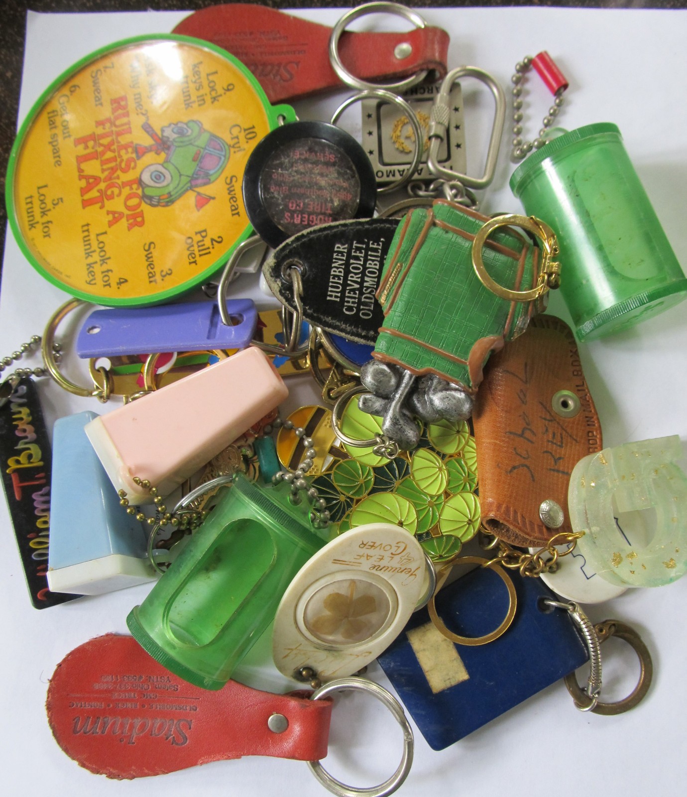 Lot Of 27 Vintage Key Chains - 1.1 pounds
