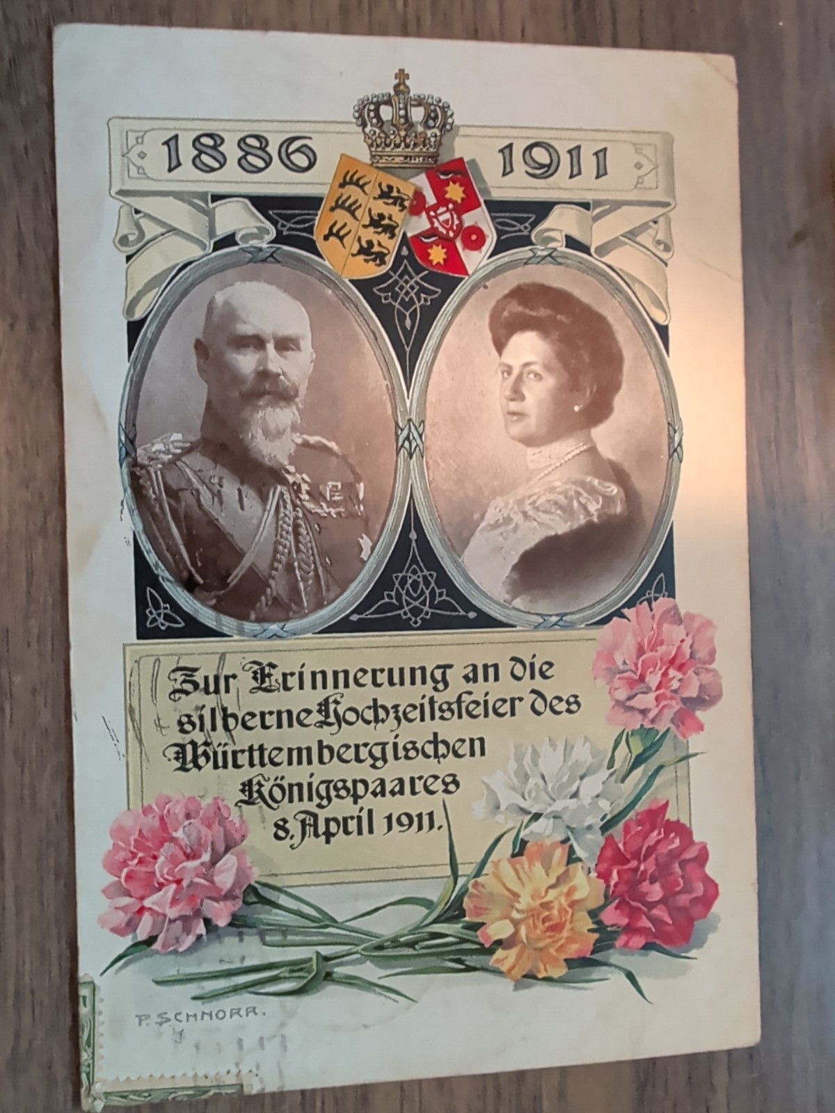 Wurttemberg Royal Couple 1911 Silver Wedding Anniversary King Wilhelm II