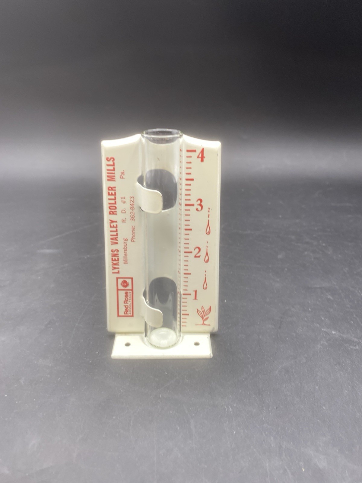 Vintage Advertising rain gauge Lykens Valley Roller Mills Central Pennsylvania ￼