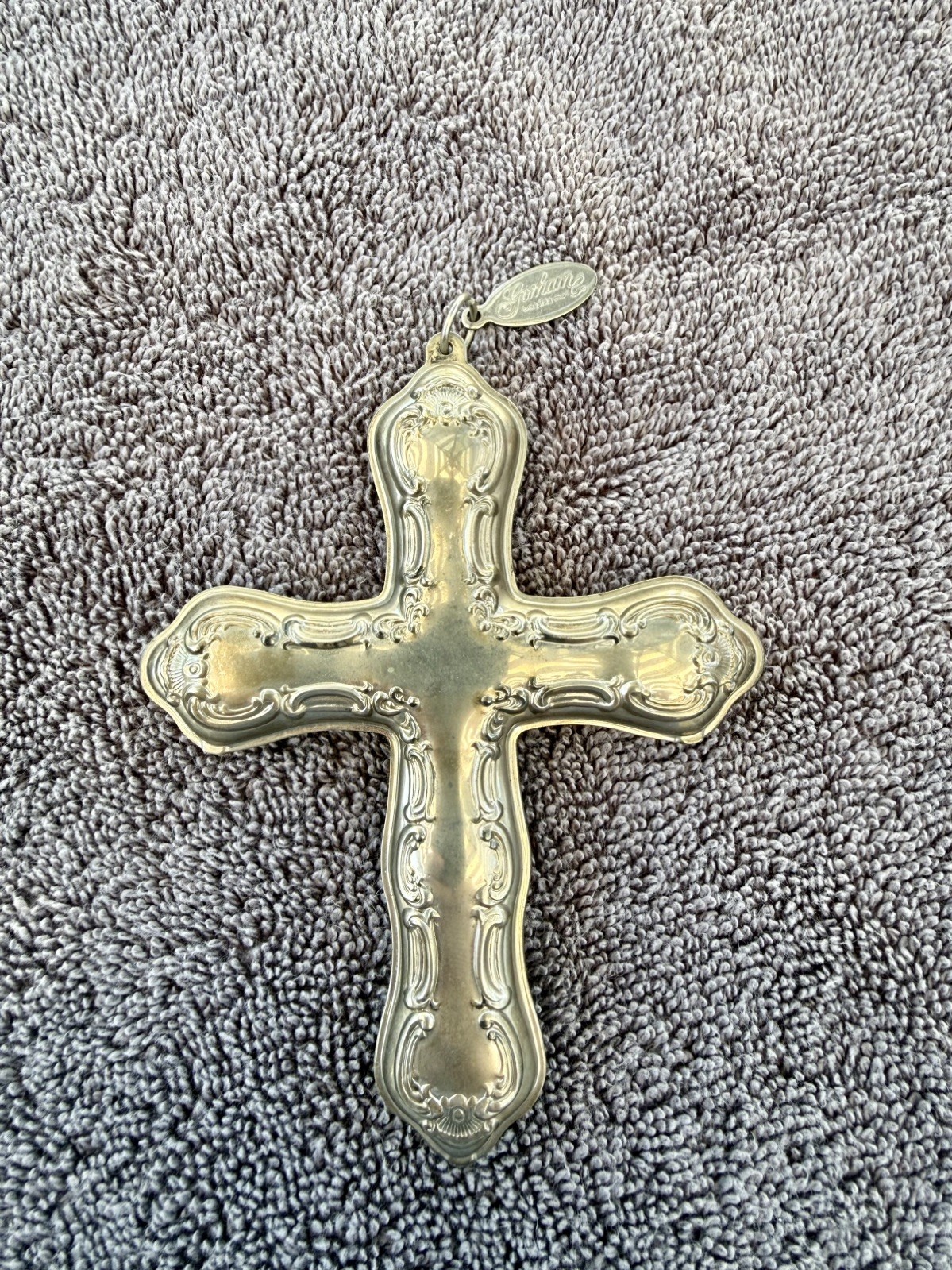 Vintage Gorham CROSS 1831 Silver Plated Christmas Ornament 