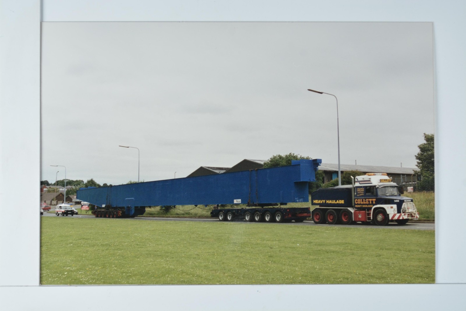 Collett Heavy Haulage Scania Truck Blue Steel Beam Transport c1990s Photo