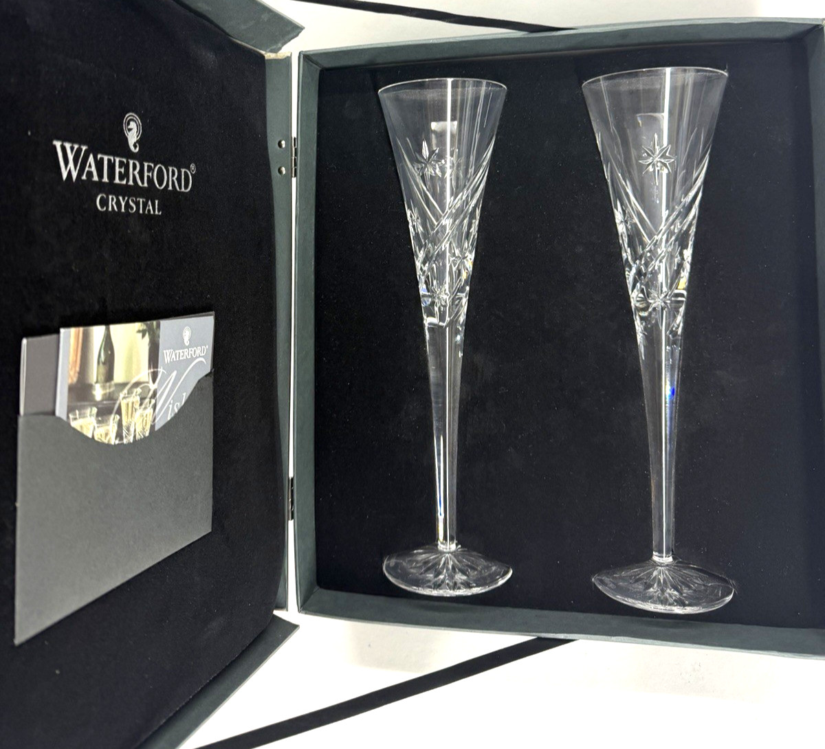 2 WATERFORD CRYSTAL WISHES 11\ 2 WATERFORD CRYSTAL WISHES 11\