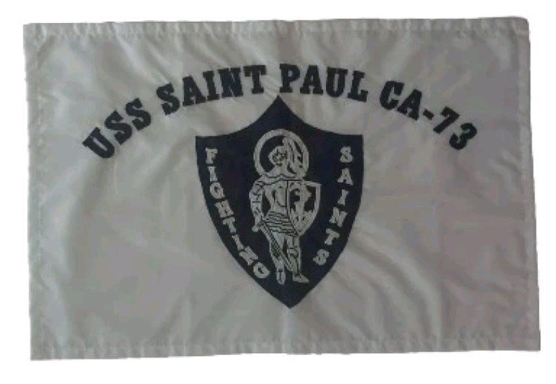 USS Saint Paul CA-73 Flag Fighting Saints Heavy Cruiser Navy Veteran 
