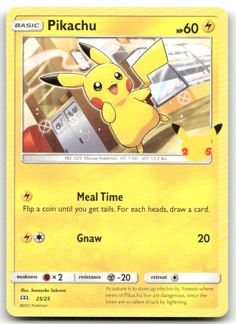 Pikachu 025/025 McDonald\'s 25th Anniversary Promos M21 LP Promo