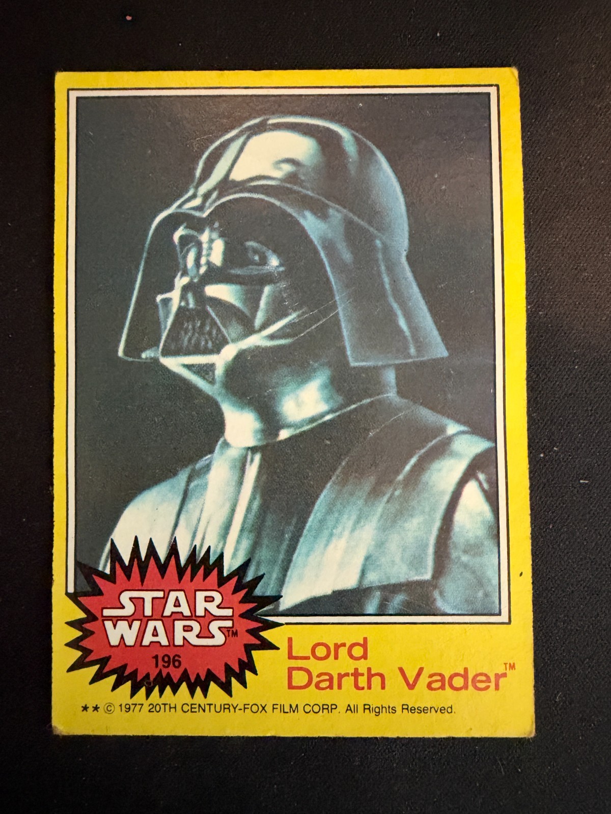 Lord Darth Vader - 1977 Topps Star Wars #196