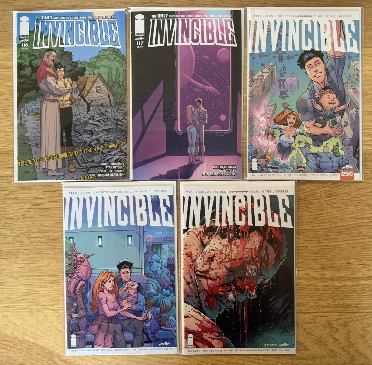 INVINCIBLE # 116 - 120 - FIRST PRINTS