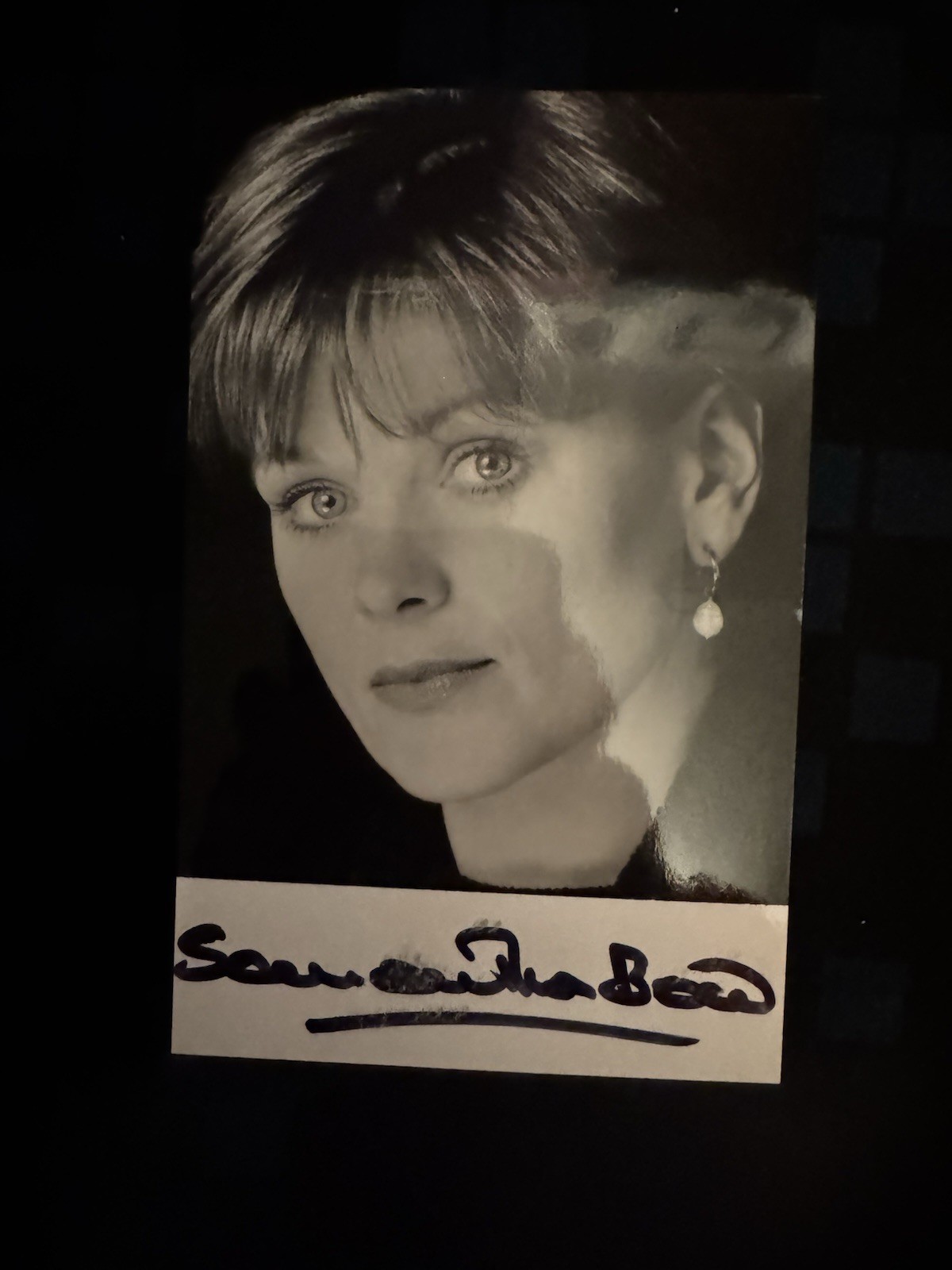 Samantha Bond autograph card original signed Samantha Bond autograph card original signed