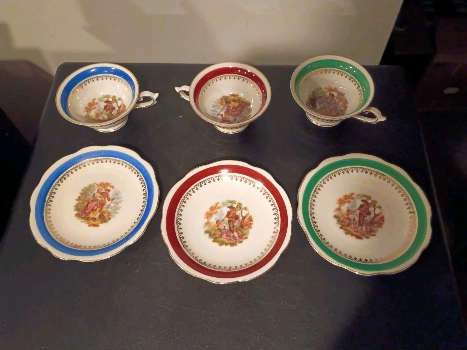 Vtg SCHWARZENHAMMER Bavaria Germany U.S.Zone Demitasse Cup & Saucer's No.1, 9, 3