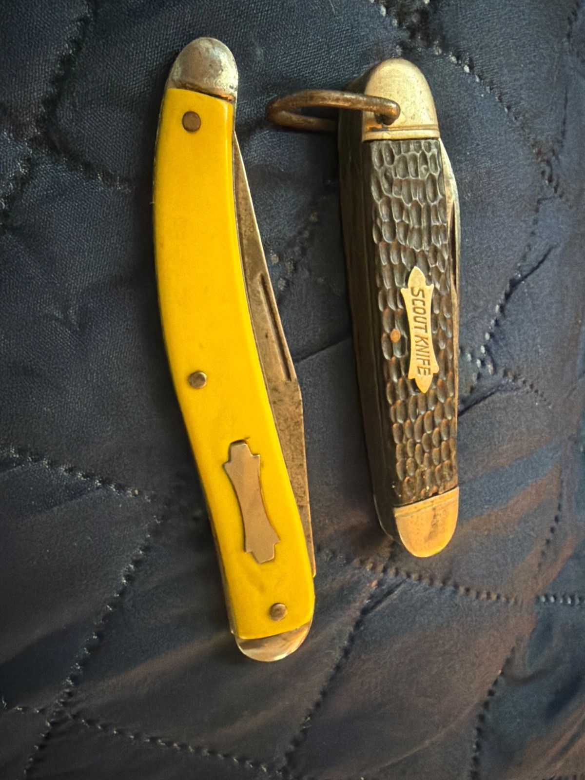VINTAGE AMERICAN MADE POCKET KNIFE LOT scout and fish knife