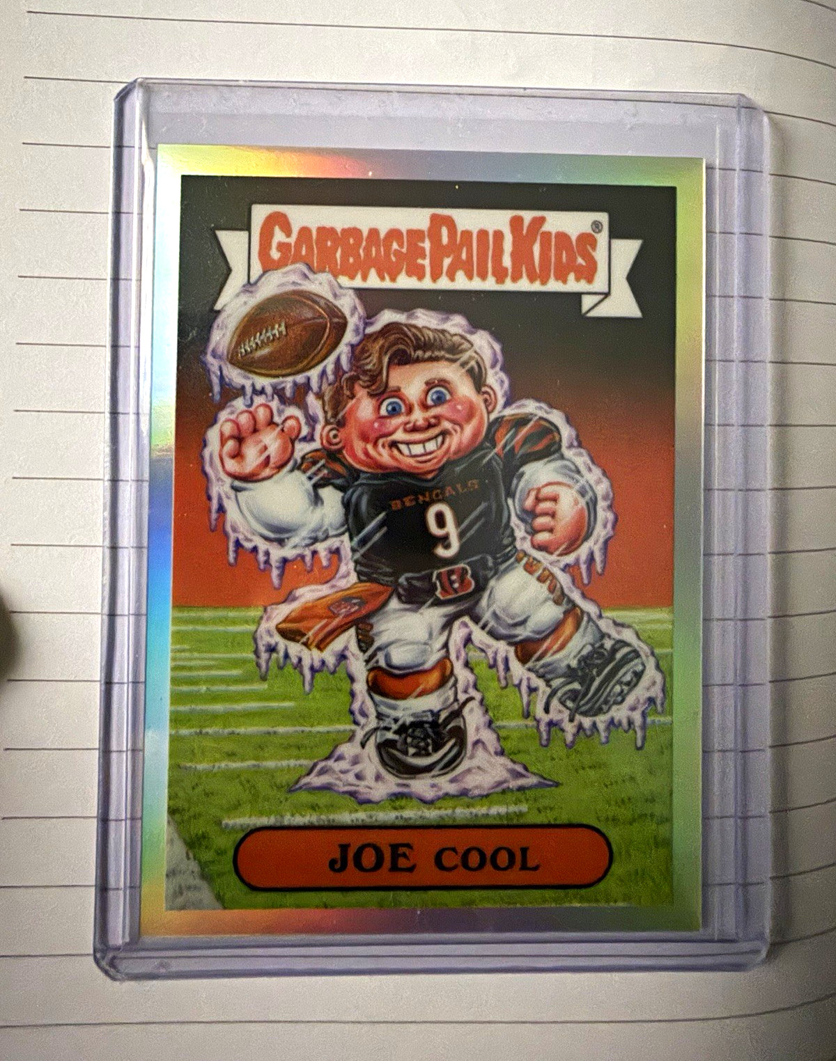 Topps 2026 Garbage Pail Kids Bowman Chrome Joe Cool Joe Burrow NFLG-JB Refractor
