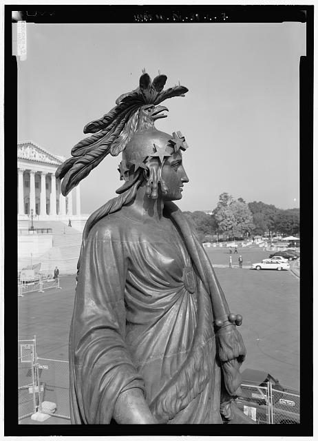 Washington DC U.S. Capitol Statue of Freedom 1993 close view sculpture