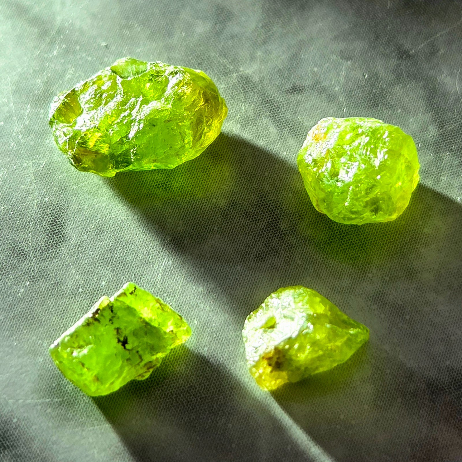 10ct 4 Piece Natural Tsavorite Garnet Faceting Rough Lot From Kenya #1