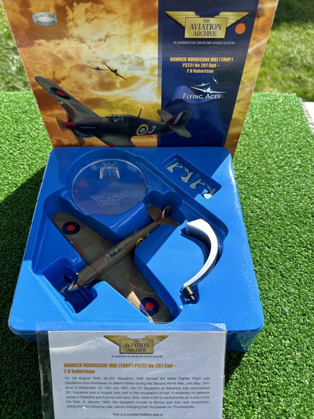 Corgi Diecast Hurricane Mk1 (Trop) 261 Squadron RAF -  F N Robertson 49103