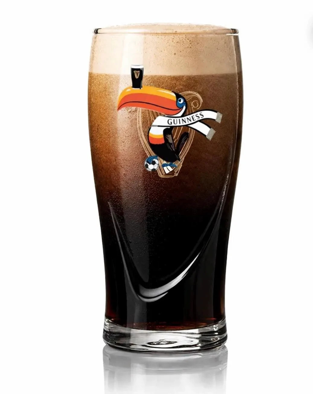 Guinness Toucan Soccer Beer Glass Limited Ed. 2026 World Cup Ireland Guinness Toucan Soccer Beer Glass Limited Ed. 2026 World Cup Ireland
