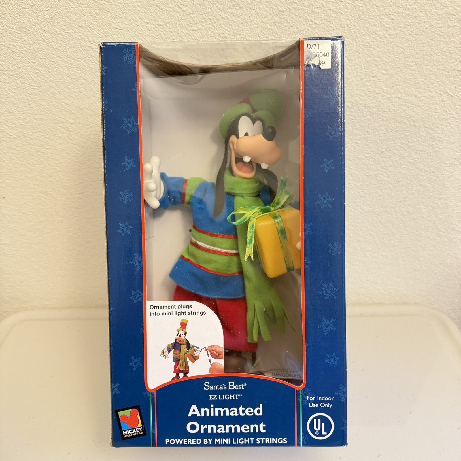 Vintage Disney Goofy Animated Christmas Ornament Santa's Best 12
