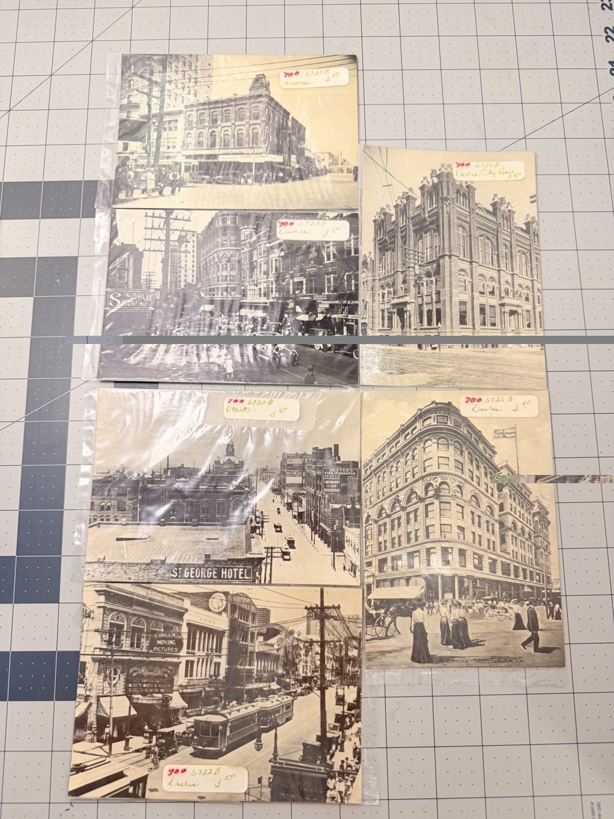 Vintage Postcards Lot of 6 Dallas Texas Old Downtown Street Scenes 1900s-1920s Vintage Postcards Lot of 6 Dallas Texas Old Downtown Street Scenes 1900s-1920s