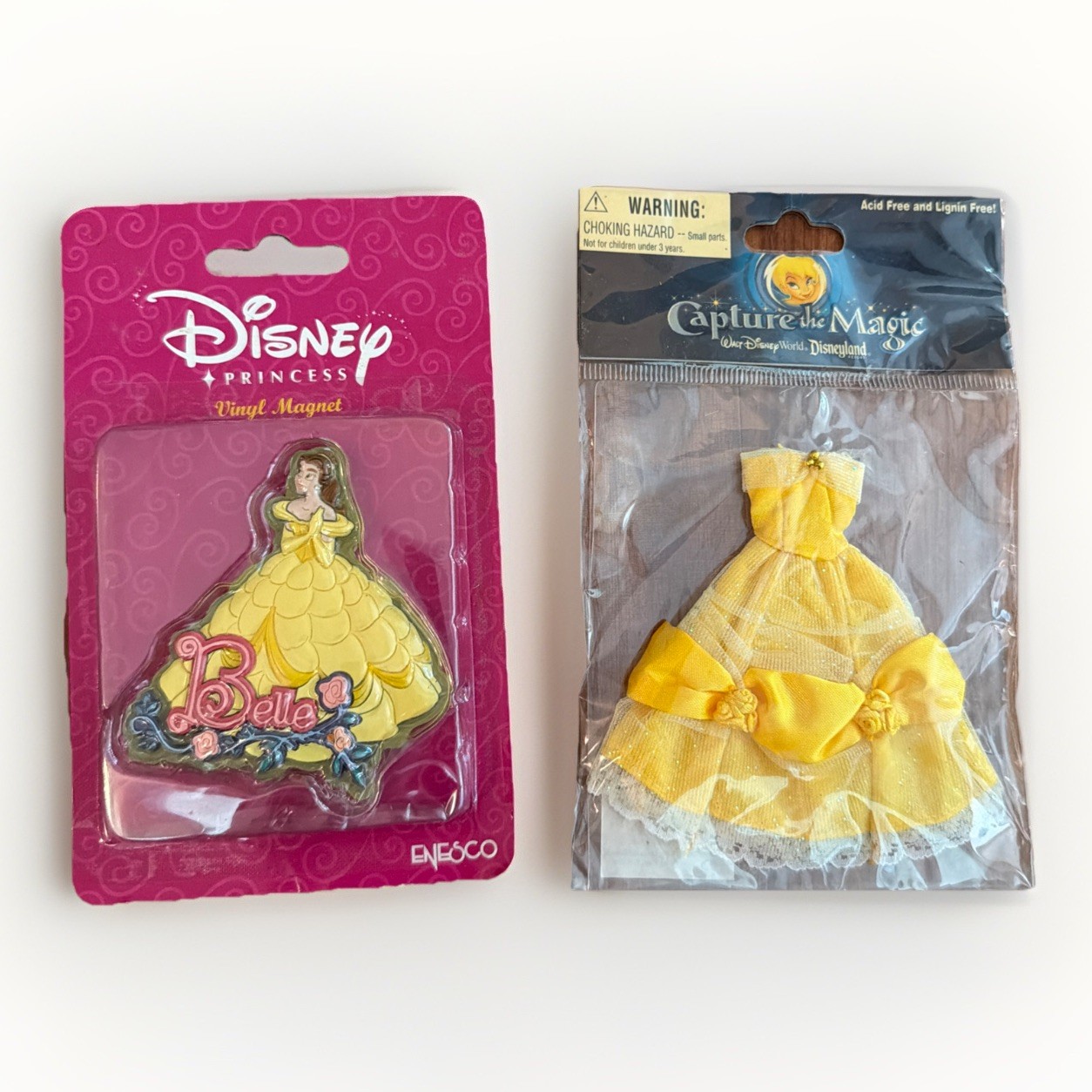 Disney Princess Capture The Magic Rare Belle Dress Vinyl Magnet Lot New Package