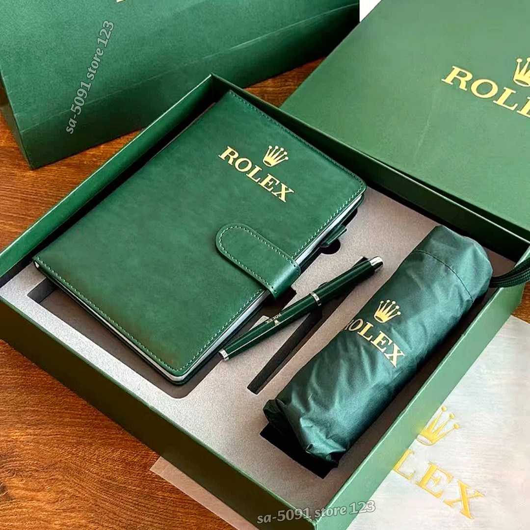 Rolex Green Executive Pen & Notebook Set Office Collection Rolex Green Executive Pen & Notebook Set Office Collection