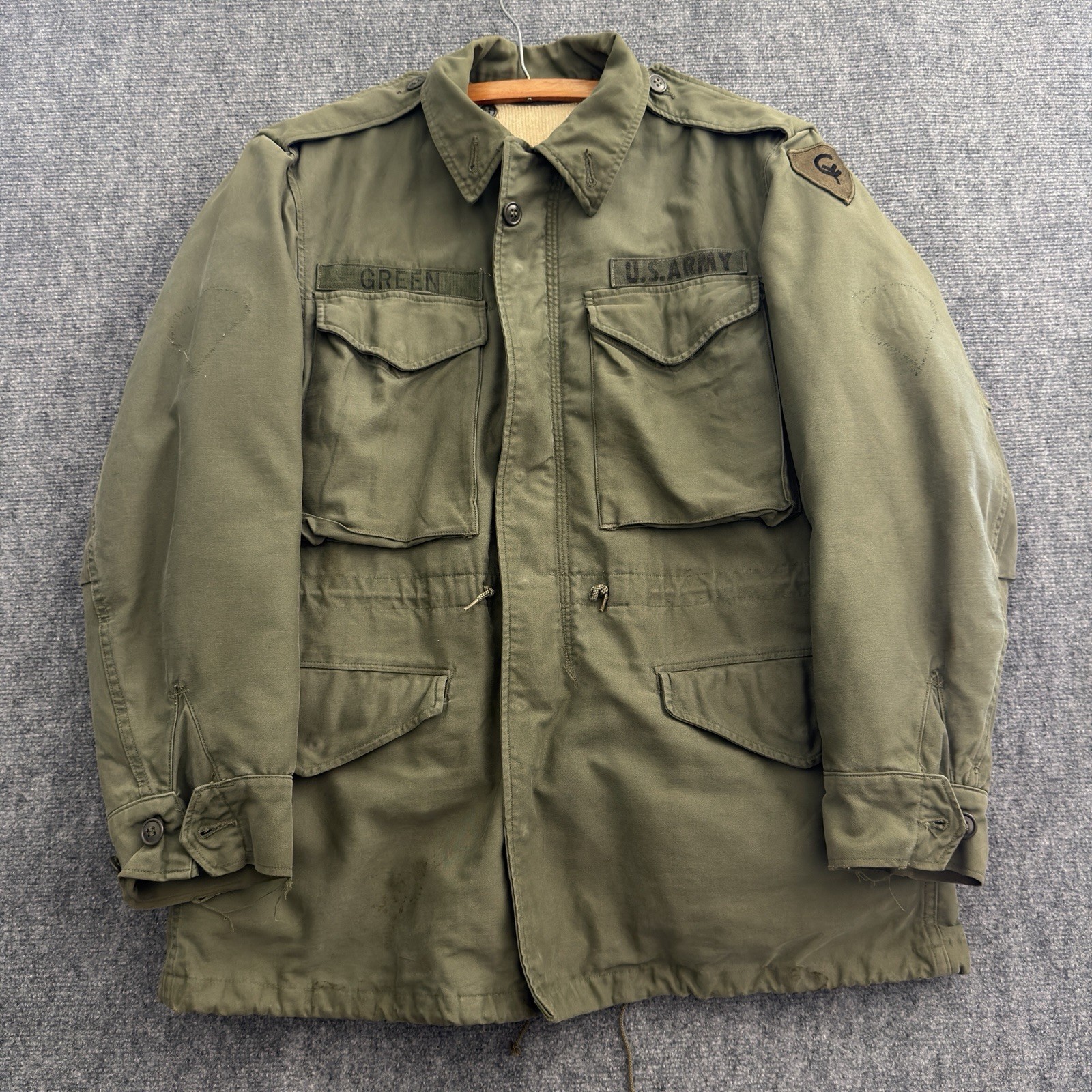 Vintage 1958 US Army M-1951 Field Jacket Regular Small Olive Green With Liner