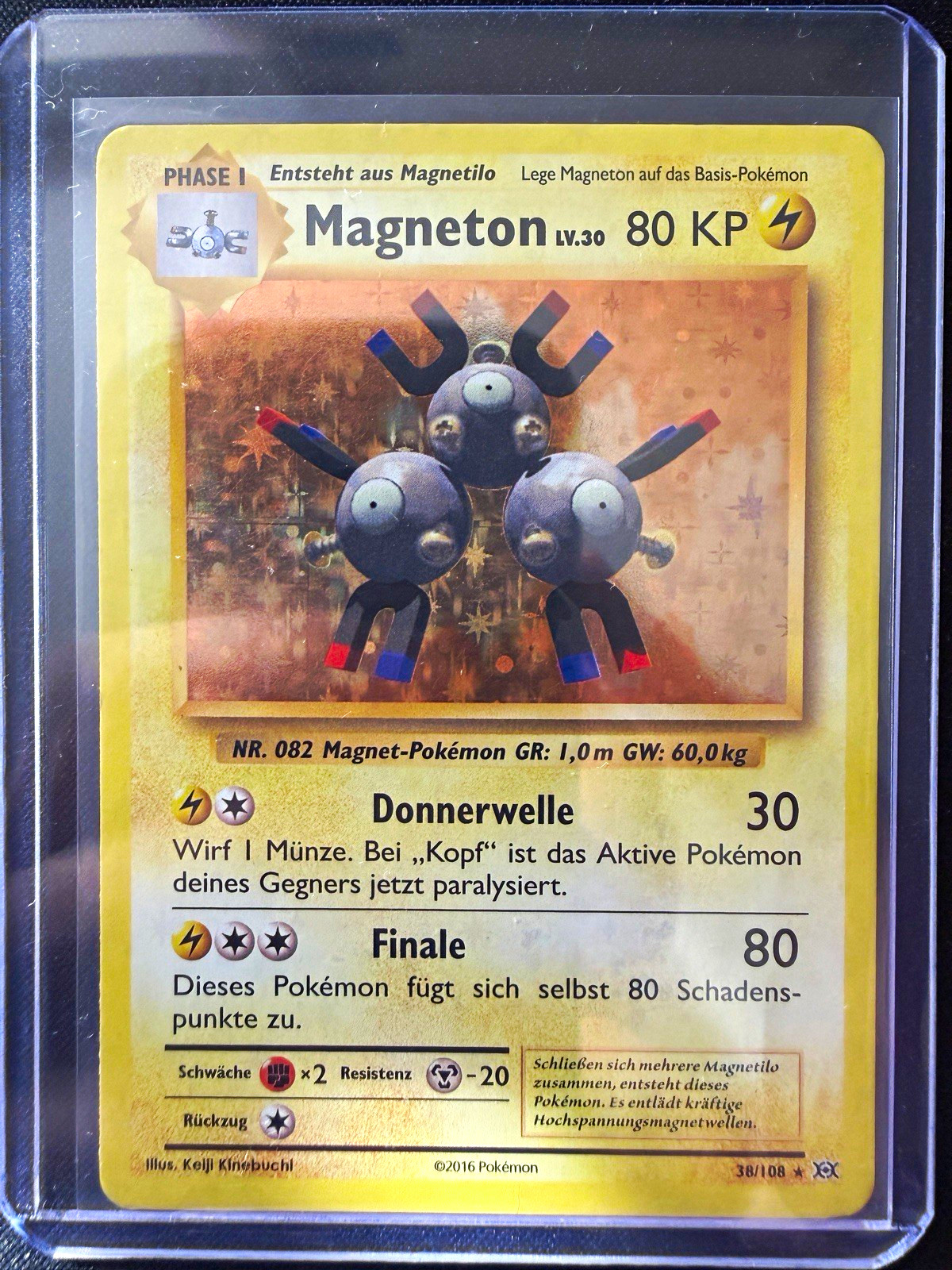 Magneton 38/108 Holo German 2016 Phase 1 CP 80 Pokemon Card