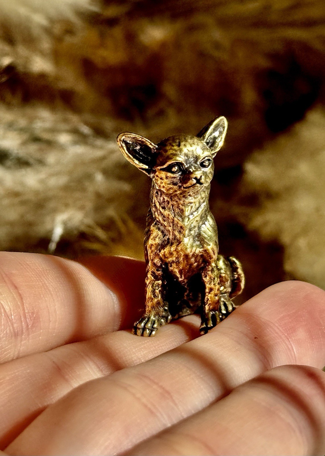 Miniature Brass Chihuahua Figurine – Tiny Dog Ornament and Chihuahua Lover Gift Miniature Brass Chihuahua Figurine – Tiny Dog Ornament and Chihuahua Lover Gift