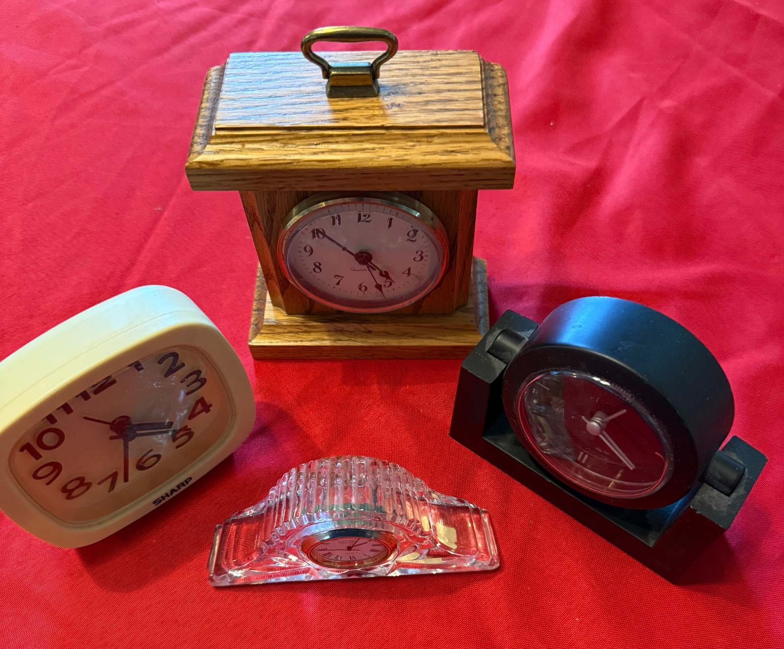 Lot of 4 Vintage Clocks  Estate Sale Find