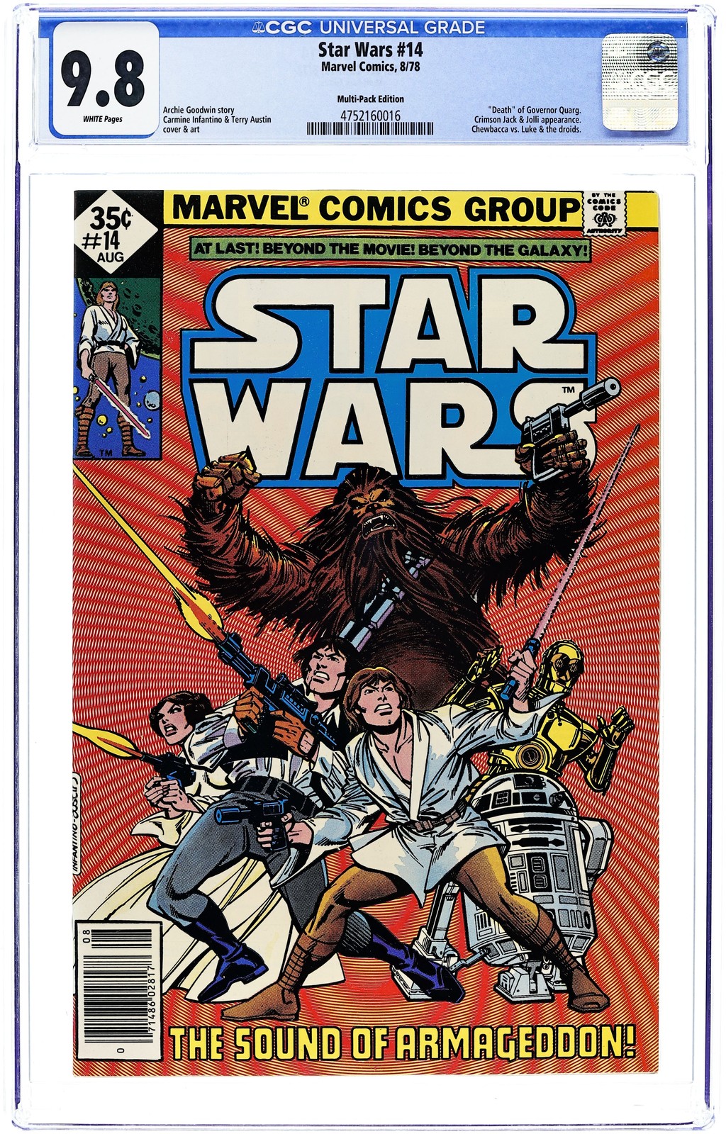 Star Wars Whitman 3-Pack Diamond Variants #14WHITMAN CGC 9.8 1978 4752160016
