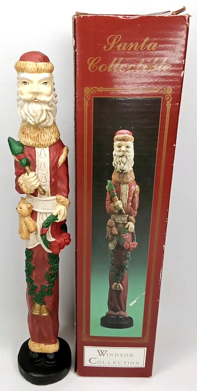 Vintage 1990s Windsor Collection Pencil Santa Figurine With Original Box Vintage 1990s Windsor Collection Pencil Santa Figurine With Original Box