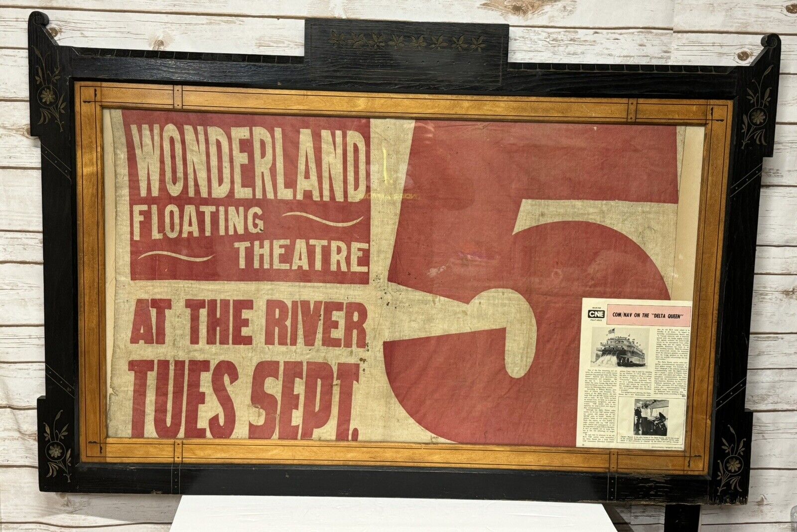 Antique Wonderland Floating Theater Flag Banner Delta Queen Steamboat