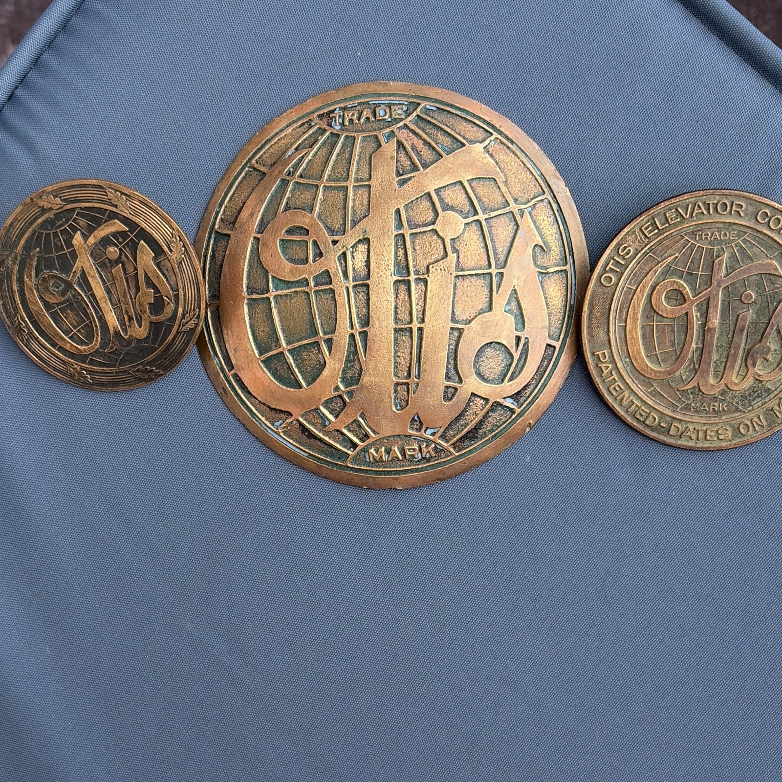 Lot of 3 Vintage Otis Elevator Co. Bronze Plaques Medallions 4 Lot of 3 Vintage Otis Elevator Co. Bronze Plaques Medallions 4