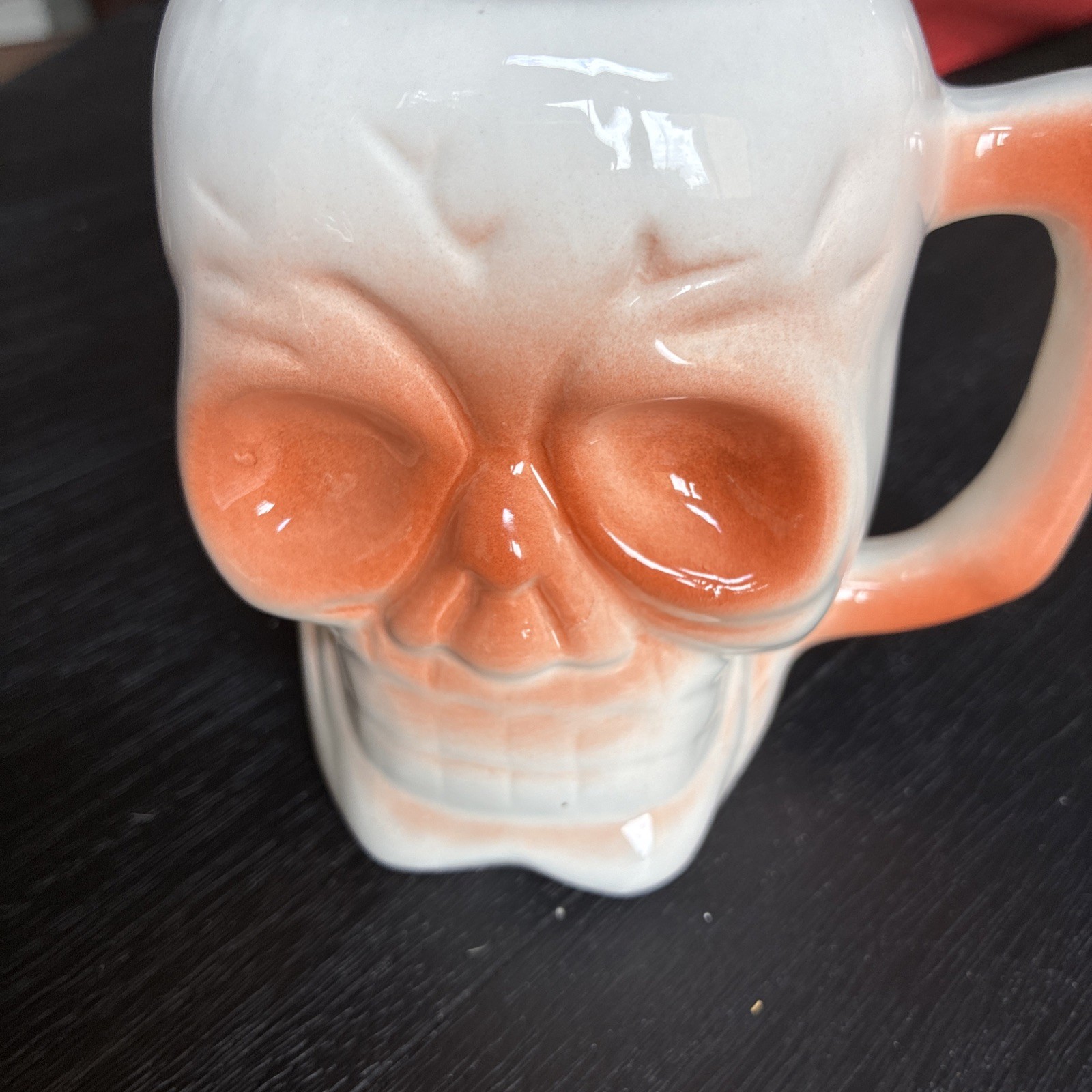 Vintage DW 120 Skull TIKI Mug White/Rust China EUC Spooky Head Vintage DW 120 Skull TIKI Mug White/Rust China EUC Spooky Head