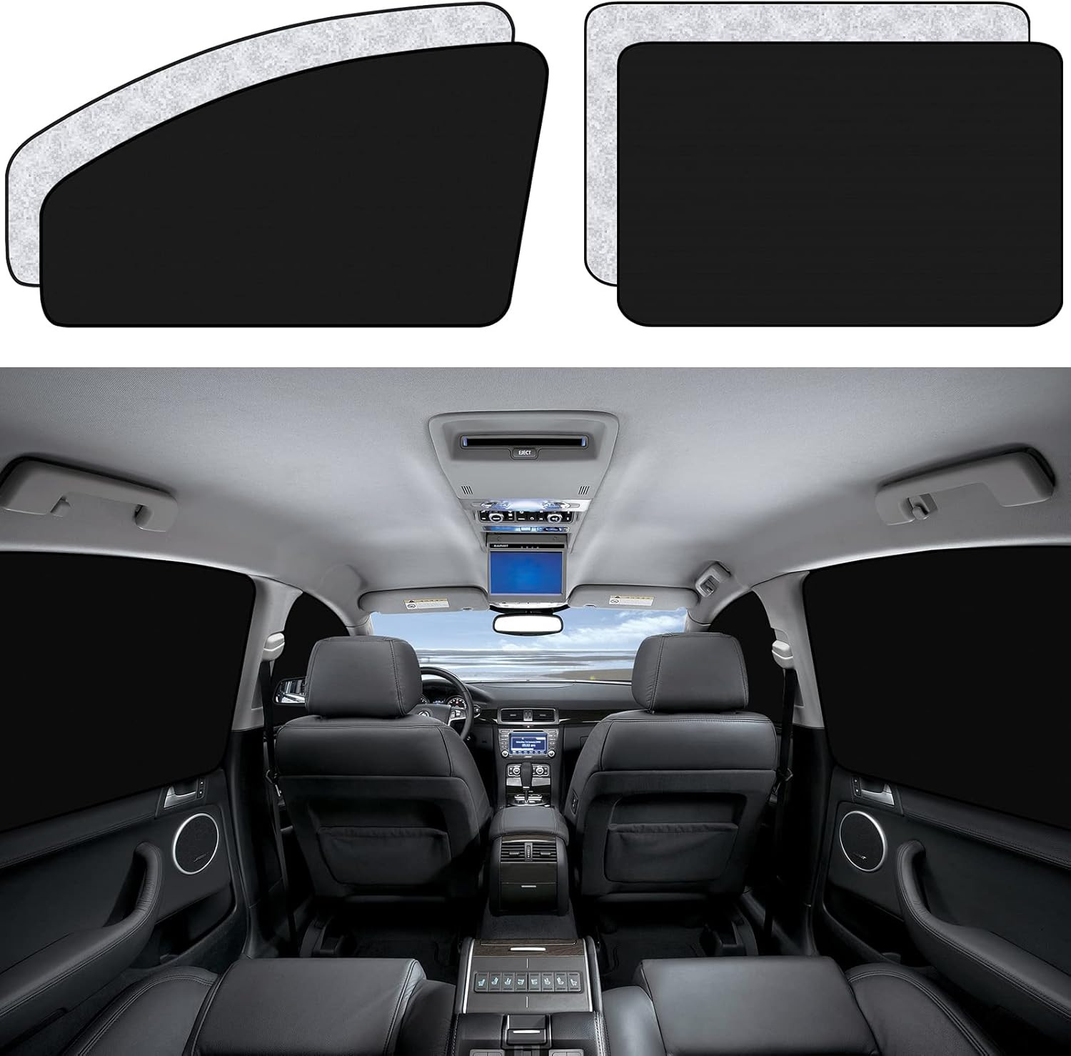 Car Window Sun Shades Covers - 4 Pcs Magnetic Privacy Side Sunshades Blackout Au Car Window Sun Shades Covers - 4 Pcs Magnetic Privacy Side Sunshades Blackout Au