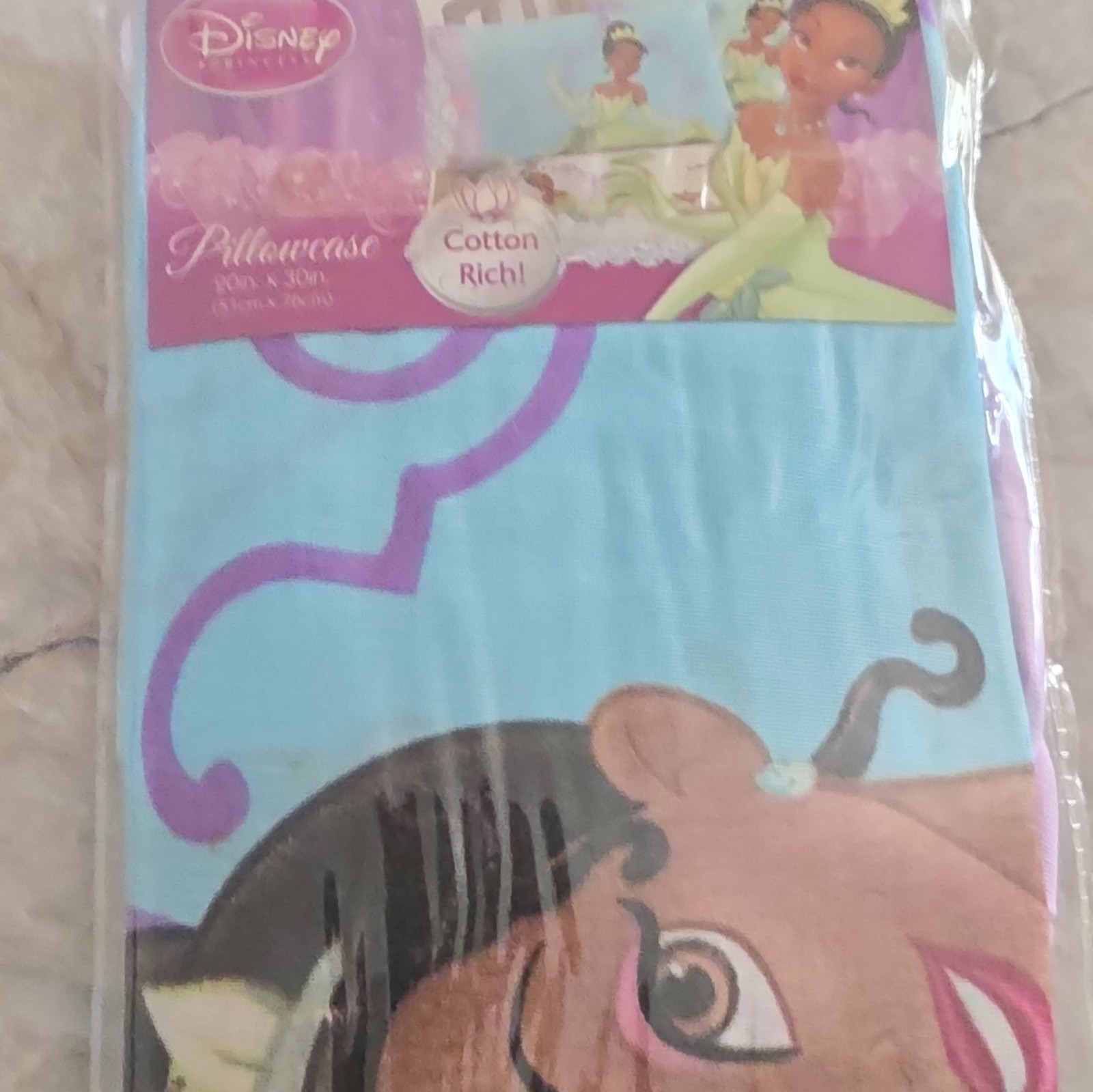 Disney Princess Tiana Standard Pillowcase 20 x 30 Cotton Rich