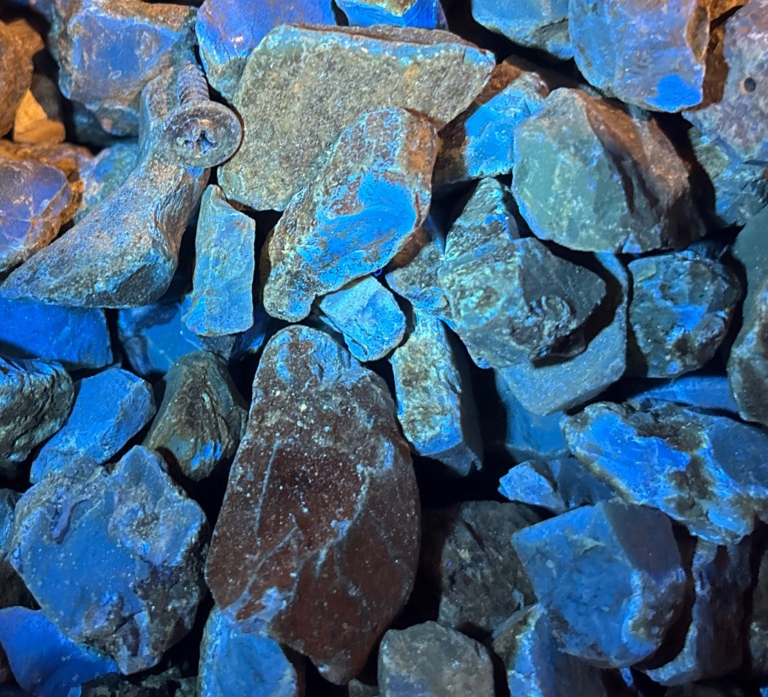 Indonesian blue amber 1 Kg Lot