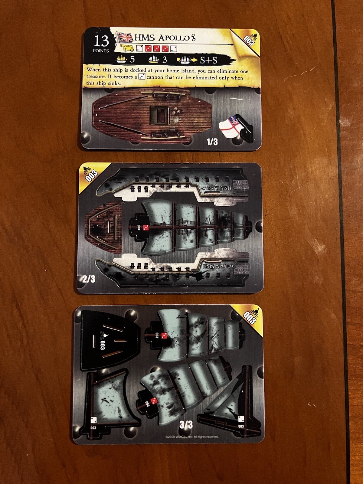 HMS APOLLO Fire & Steel Pirates Wizkids CSG Pocketmodel