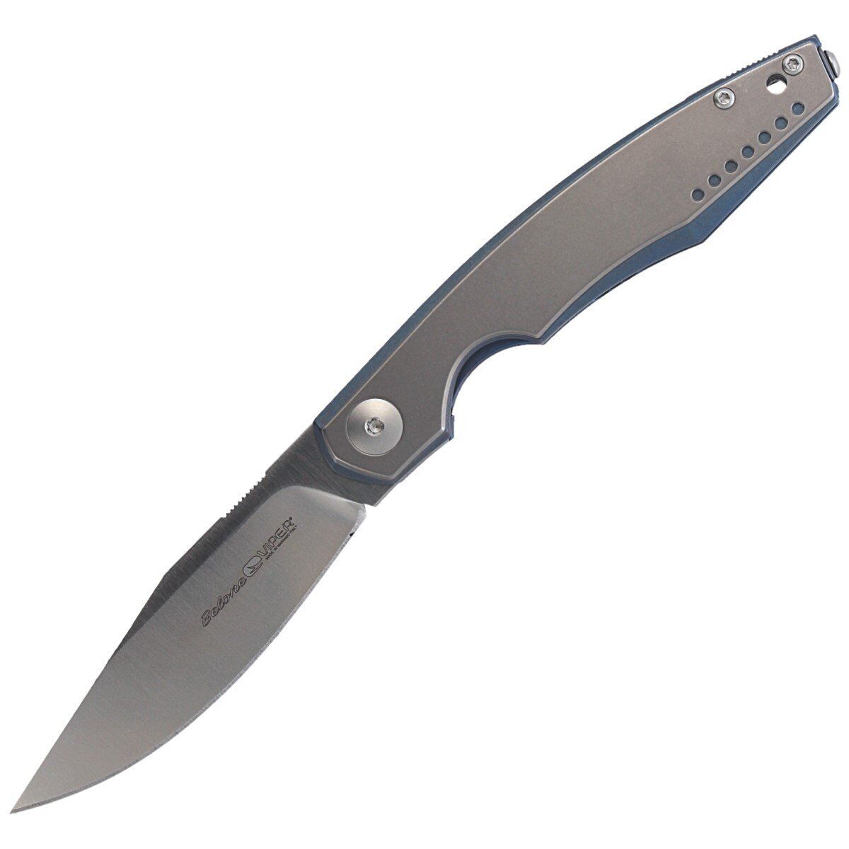 Viper Knife Belone Titanium Stone Washed, Satin Blade by Voxnæs (V5970BLTI)