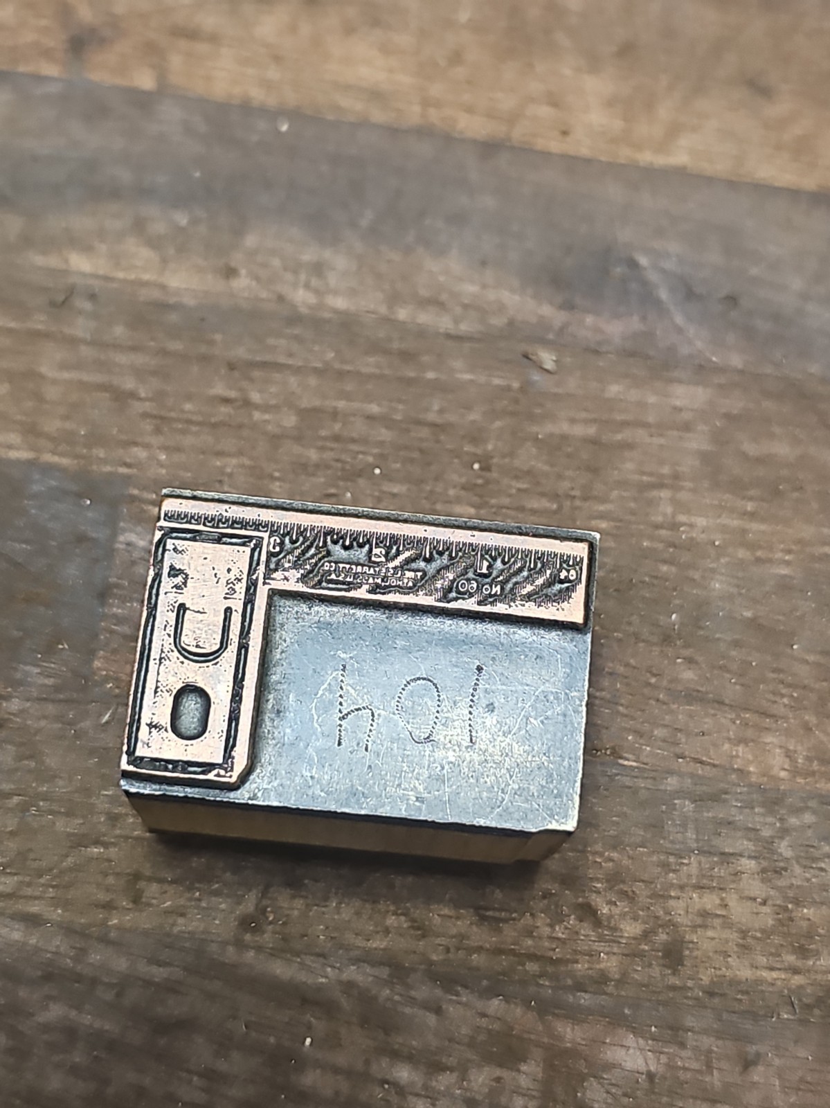 PB18- Antique Starrett No. 60 Machinist Square wood priniting block