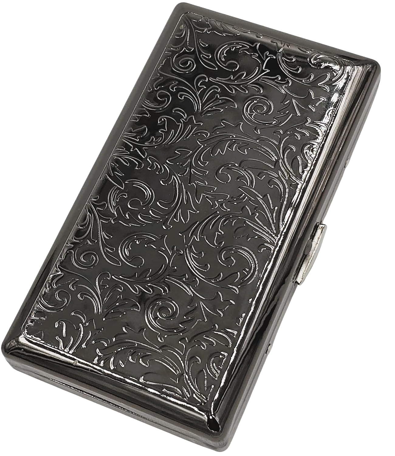 Retro Cigarette Case Victorian Style Metal Holder for Regular, King,100\'S, 120\'S