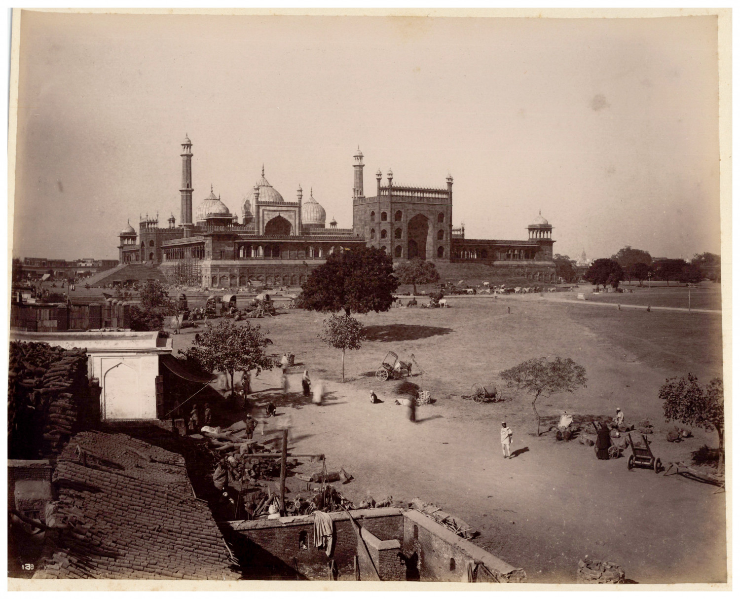 India, Delhi, Jama Masjid Mosque Vintage Albumen Print Albumen Print 23.5 India, Delhi, Jama Masjid Mosque Vintage Albumen Print Albumen Print 23.5