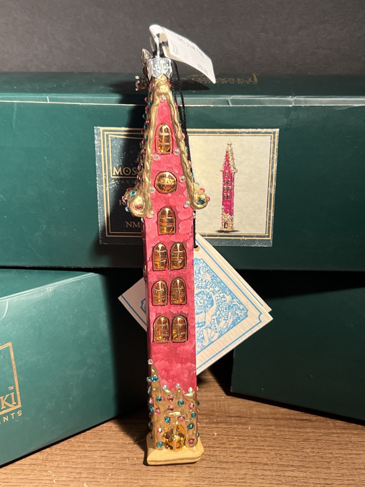 VTG MOSTOWSKI GLASS BLOWN ORNAMENT RUSSIAN HOUSE #63516 NEIMAN MARCUS EXCLUSIVE