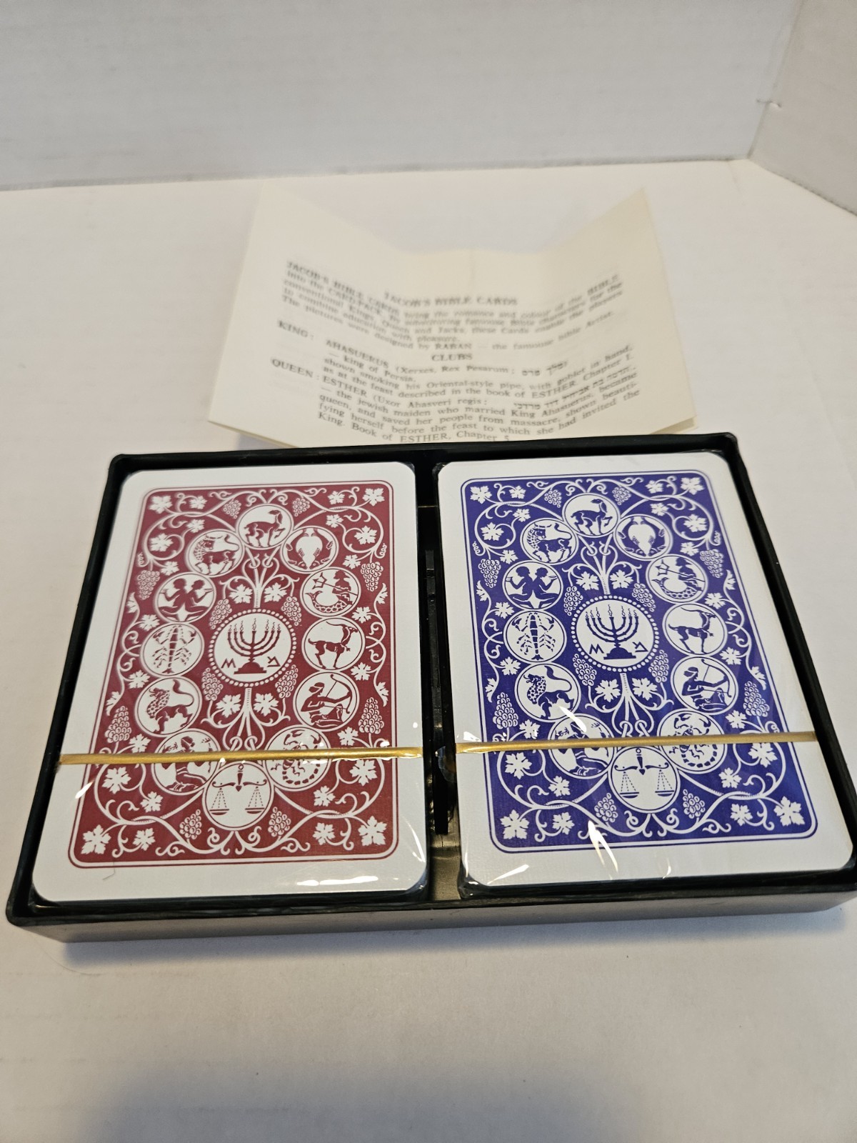 VINTAGE JACOB`S BIBLE CARDS LION PLAYING CARDS 2 DECKS NEW SEALED 