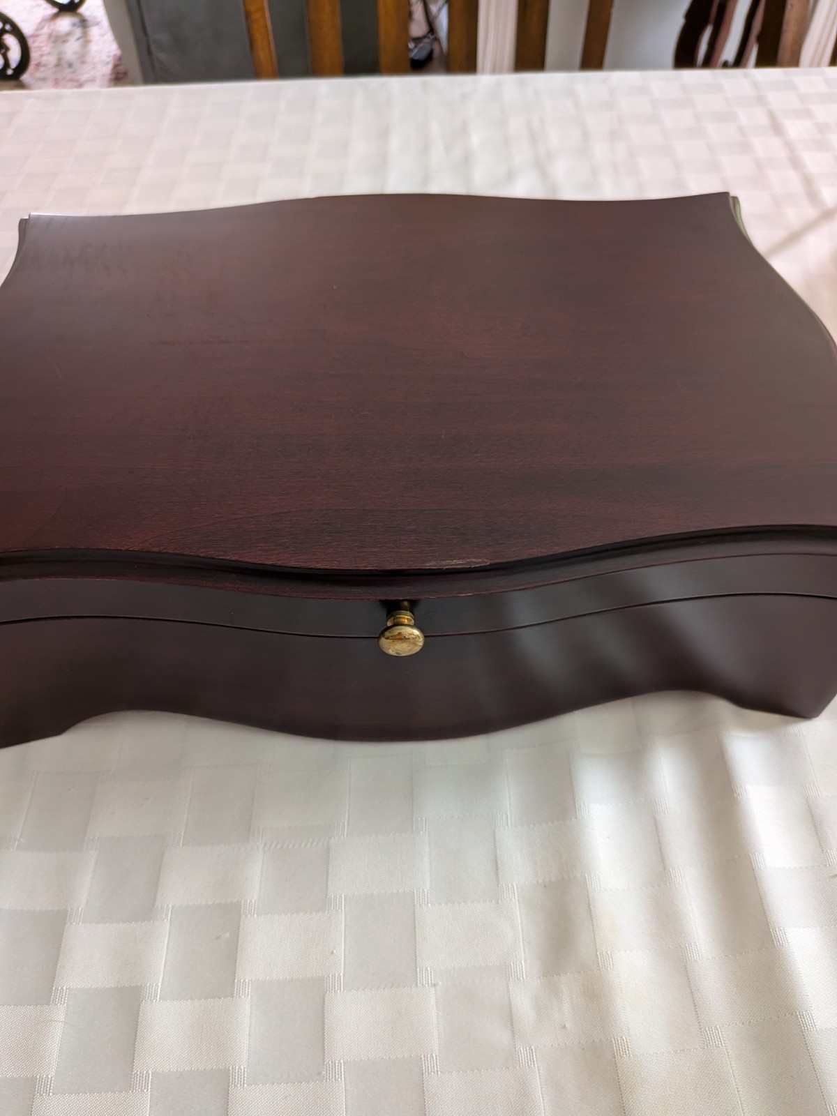 Reed & Barton Diamond Crown Wooden Cigar Humidor Spanish Cedar Vintage 