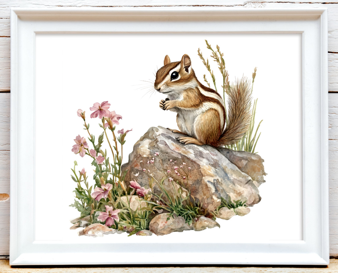 Nursery Wall Art Print, Woodland Animals Print, Kids Room Wall Art Decor #98