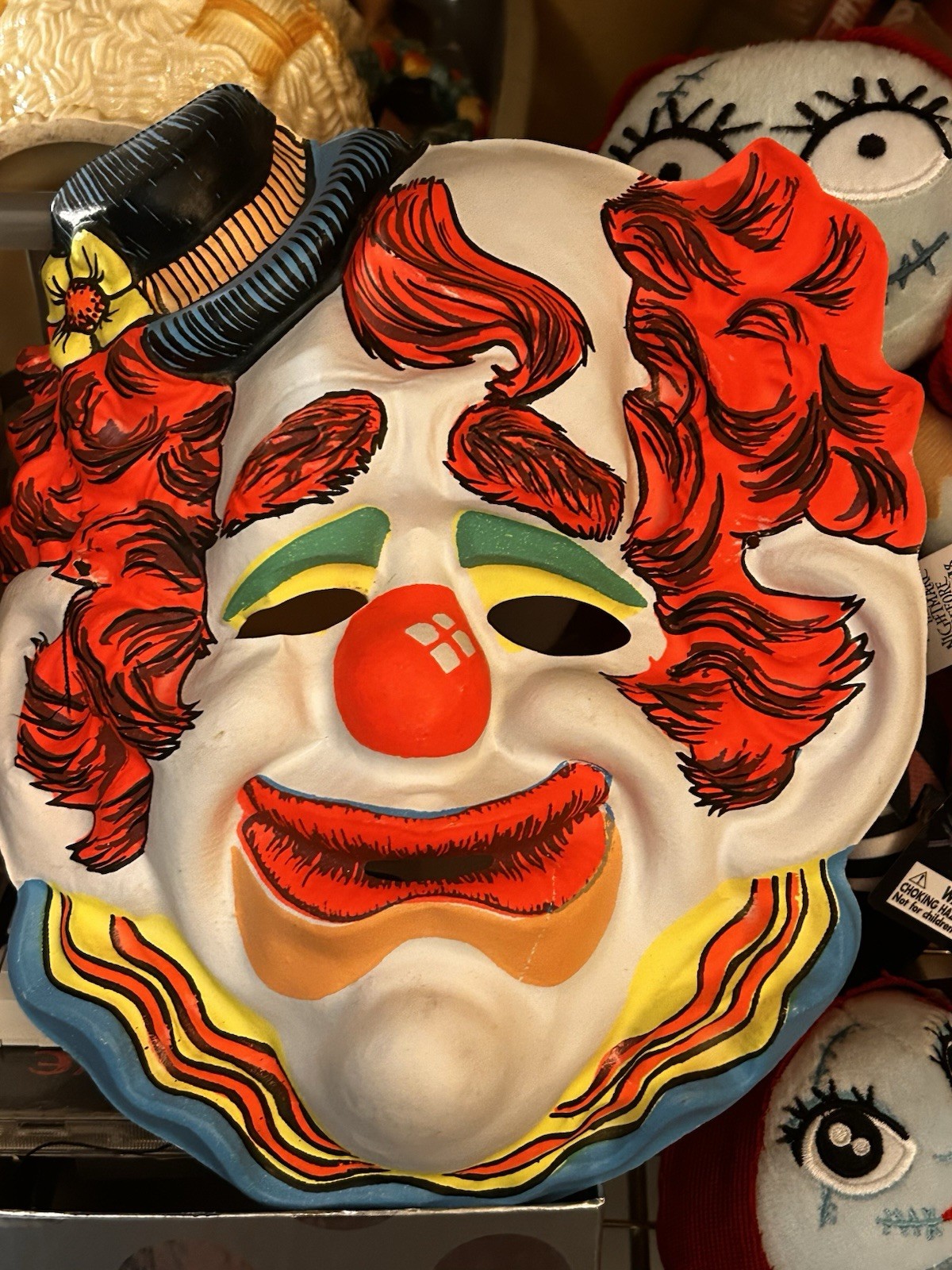 Vintage 60\'s Ben Cooper Child Clown Halloween Mask