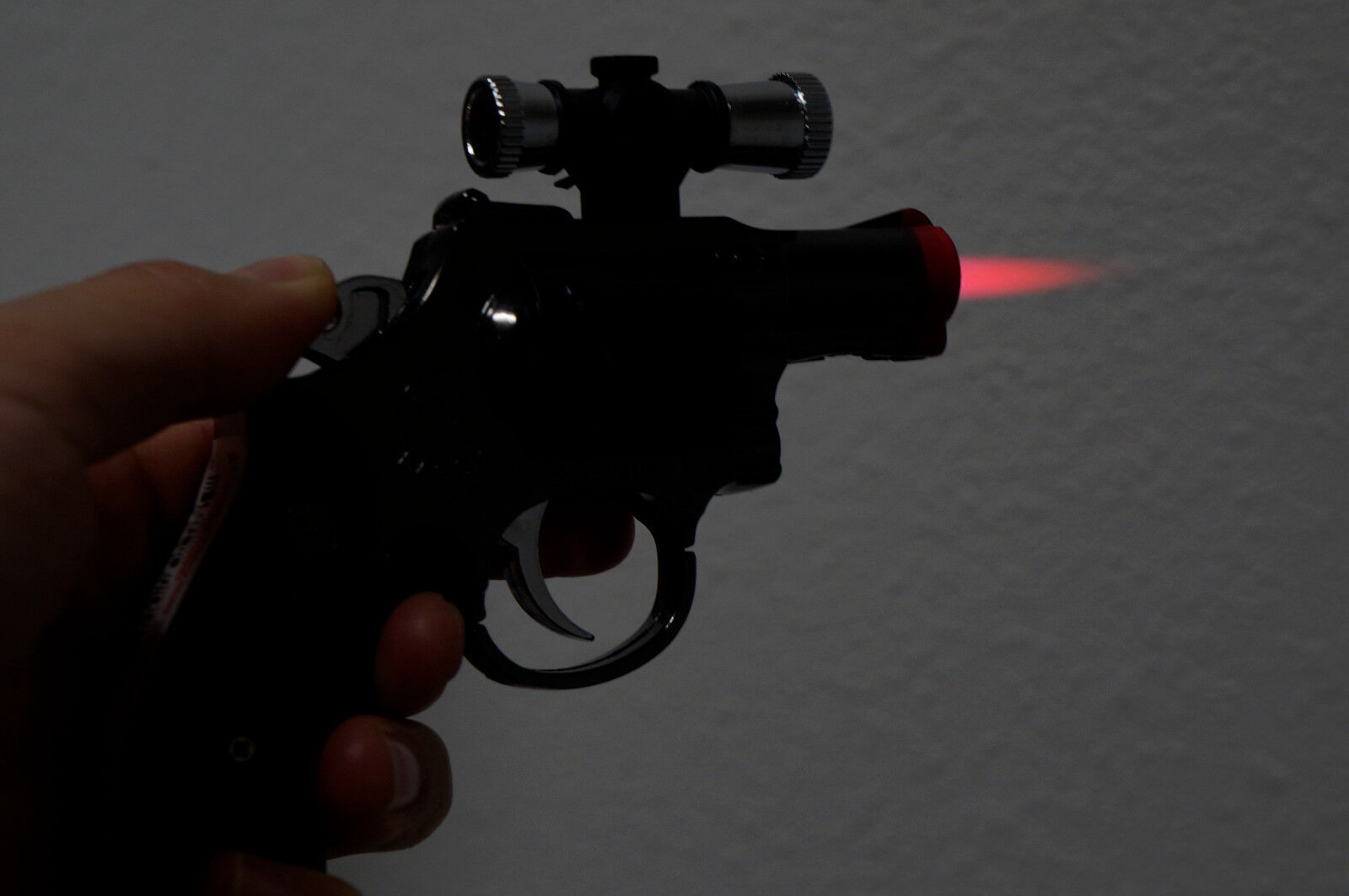 2 PACK 357 Magnum Gun Revolver Shaped Jet Torch Lighter with USA Legal Red Laser