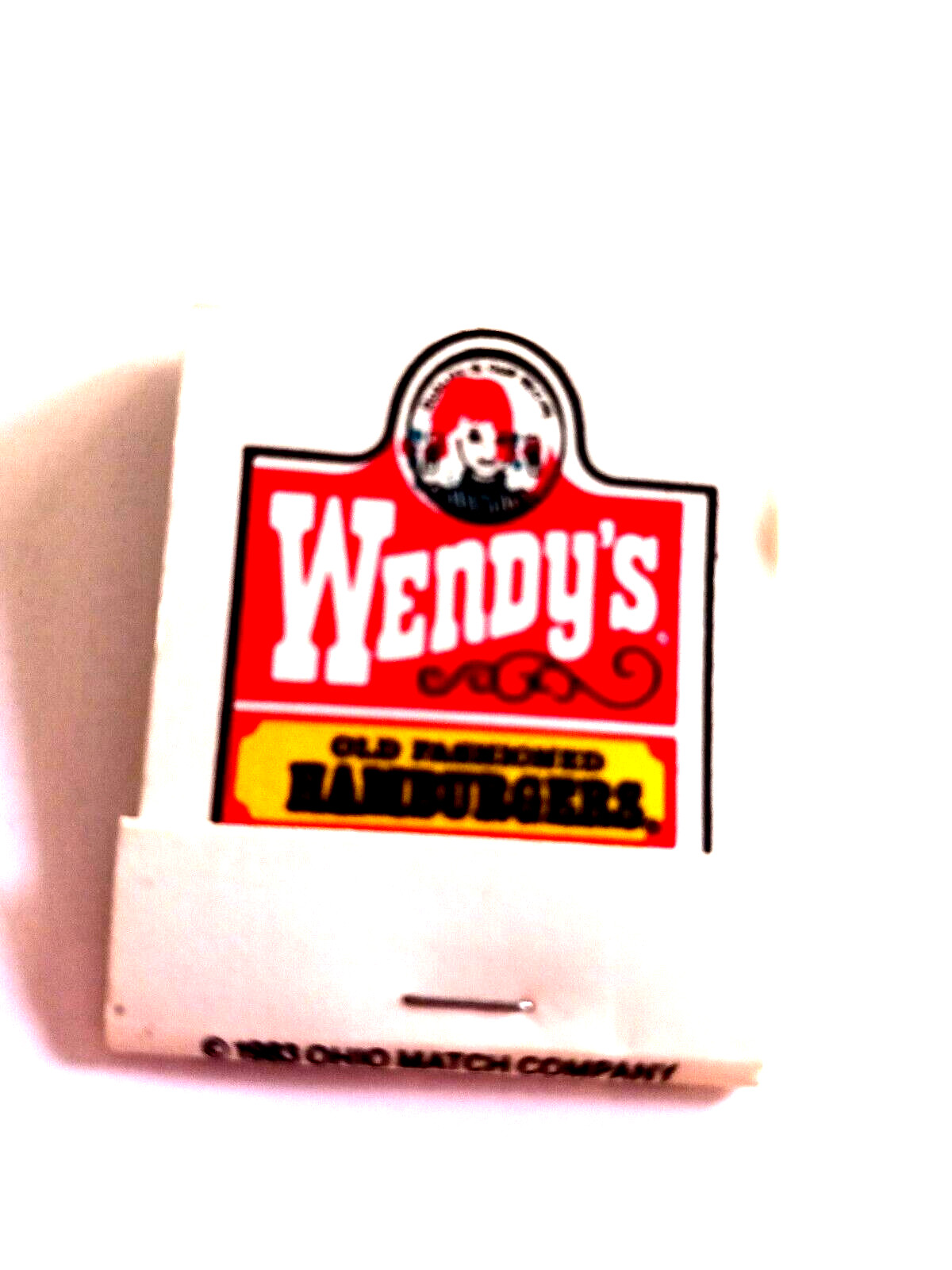 Vintage Wendy’s Restaurant Matchbook White New Unstruck
